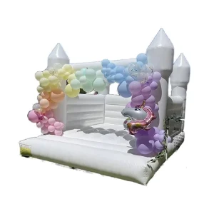 8Ft 10Ft 13Ft 15Ft Inflatable Wedding Bouncer Pastel Bouncy Castle Commercial Grade White Bounce House CE Certified Fire