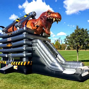 9*4.3*5.7m Inflatable Bouncy Castle Dinosaur Theme Bounce Combo with Slide for Parties Carnivals and Corporate Events