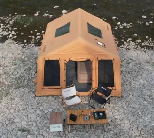 9 Large Space Waterproof Double Layer Cotton Inflatable Camping Tent 3-4 Person Portable Outdoor Quick Automatic Opening