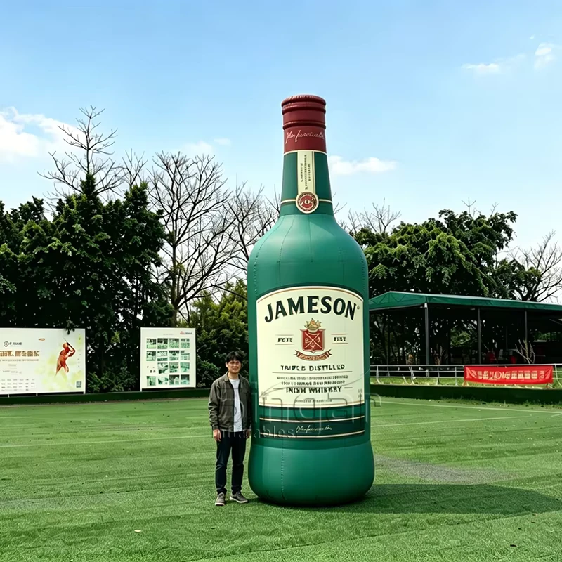 9 m/30 ft Riesige aufblasbare irische Whiskey-Flasche Modell für Promotion, Bar, Veranstaltungen im Freien