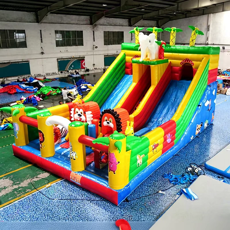 Château gonflable commercial de 9x5x5m, sauts d'air, châteaux gonflables