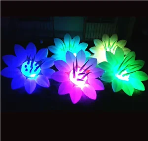 AIRFUN 1.5m Party Inflatable Flowers with LED Lights Custom Inflatable Stage Decorations for Events Wedding Decoration