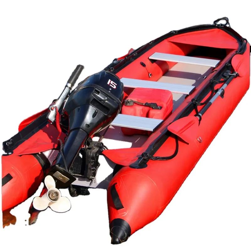Kayak gonfiabile AK 430 Drop Stitch in PVC, nuovo design per divertimento e pesca, barca sportiva rigida di buona qualità per sub