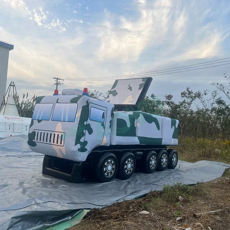 AOYU Tank Inflatable Raksasa untuk Pameran Iklan, Replika Meriam, Peluncur Roket, Model Target Palsu