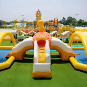 AOYU Giant Commercial Inflatable Amusement Outdoor Swimming Pool Water Slide Bounce House Spray Park Combo Games Equipment