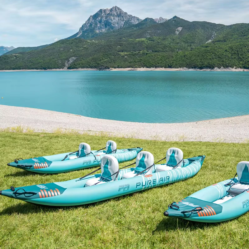 AQUA MARINA GLIDER 412 Canoë gonflable 2 personnes, bateau à pagaie, kayak de sport nautique en extérieur avec pagaies