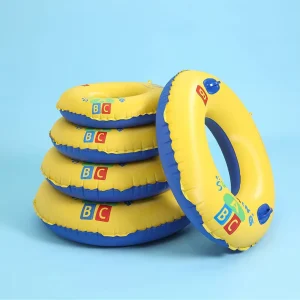 ASMR 009 Thicker Inflatable Swim Rings for Kids and Adult Creative PVC Swim Rings with Cartoon Designs ABC