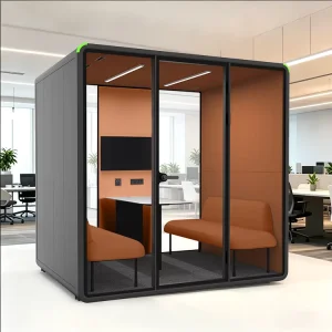 Pod acustici silenziosi per ufficio, booth per riunioni, area di lavoro silenziosa, booth per riposo con sistema di ventilazione