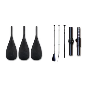 Adjustable Fiberglass Inflatable Paddle Board Paddle Longboard Wooden Veneer Kayak Paddle Carbon Surfboard SUP Accessories