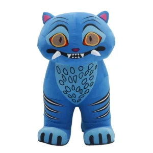 Adult 2M and 2.6M Height Inflatable Blue Tiger Mascot Costume