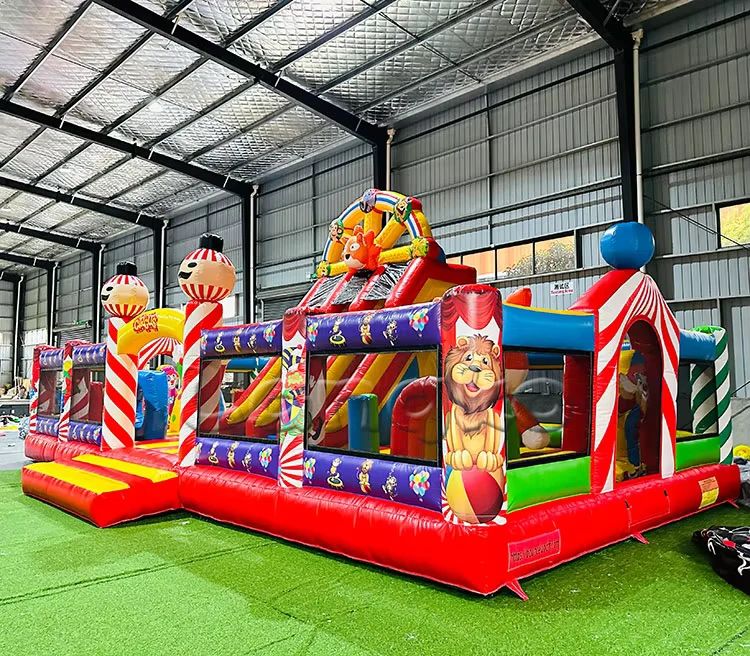 Château Gonflable Thème Cirque pour Adultes - Grande Maison Gonflable pour Enfants