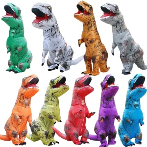 Kostum Dinosaurus Anime Inflatable untuk Dewasa, Cocok untuk Karnaval Tahun Baru, Acara Halloween, Pertunjukan Cosplay