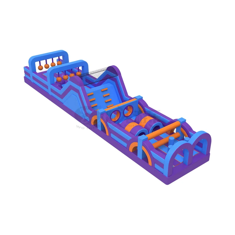 Adult Kids Bouncy Castle Inflatable Obstacle Courses Customizable PVC Material >500kg Capacity 20-Person