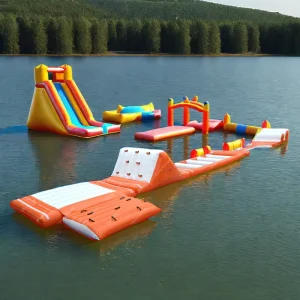 大人用子供用インフレータブル浮遊水上公園 インフレータブル水障害物コース ミニプール障害物レース