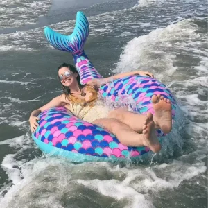 Adult New Mermaid Swimming Ring Inflatable Swimming Pool Floating River Run