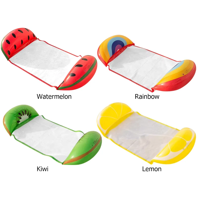 Hammock de Agua Inflable con Diseño de Fruta para Adultos, Ride de PVC, Cojín de Aire 126x73 cm