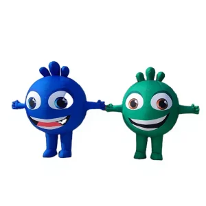 Adult Size Inflatable Cartoon Costume Mascot Battery Powered with Built-In Fan Multi-Color for Events