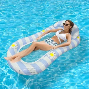 Adult Size Lake Float Raft Water Lounger Multi-Purpose Swimming Inflatable Pool Float Mat for Pool Party Beach Outdoor