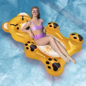 Adult Swim Floating Raft Summer Outdoor Party Floatie Lounger with Cup Holder Swimming Bed Inflatable Pool Float