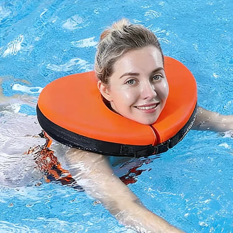 Adult Swimming Neck Ring Set PVC Children’s Swimming Pool Float Ring Thickened Beginner Safety Portable Equipment