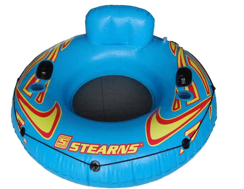 Gonflable pour adultes, flotteur de piscine en maille, tube de rivière avec porte-gobelets