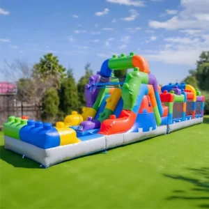 Adults Challenge Outdoor Game Inflatable Bouncer Playground Large Inflatable Obstacle Course Bounce House