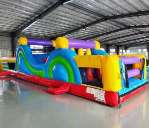 Adults Sports Game Commercial 40ft Obstacle Comb Obstacle Course Party Event Rental Inflatable Obstacle Course