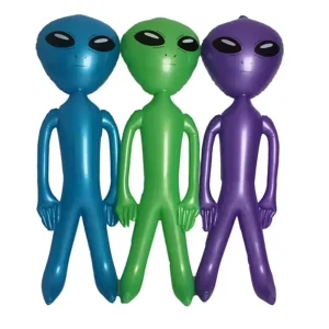 Pubblicità 90-170Cm Decorazione per feste divertente, giocattoli alieni gonfiabili in PVC a forma di astronave