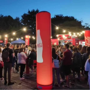 Tubo inflable publicitario personalizado, columna inflable gigante con iluminación LED, pilar inflable, columna de aire