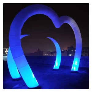 Advertising Giant Custom Design Inflatable LED Lighting Heart Arch Balloon for Decoration