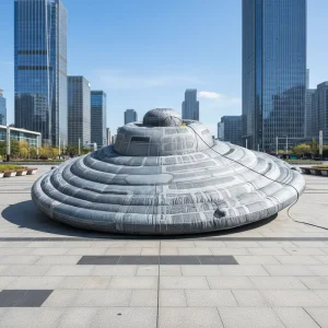 Advertising Inflatable Alien Stage Props Led Custom Inflatable Planet Crazy UFO Giant Inflatable Flying Saucer for Events