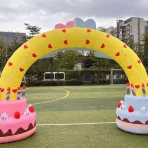 Arco Inflável de Bolo para Publicidade, Arco Inflável para Eventos ao Ar Livre, Arco de Linha de Partida para Promoção e Exposição