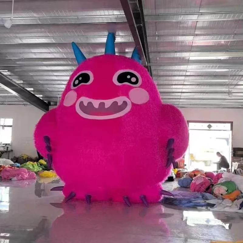 Advertising Inflatable Custom Design Cartoon Cute Inflatable Pink Monster Mascot for Decoration