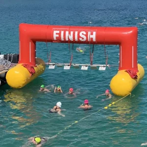 Advertising Inflatable Start Finish Line Archway Inflatable Arch Water Floating Swimming Race Arch
