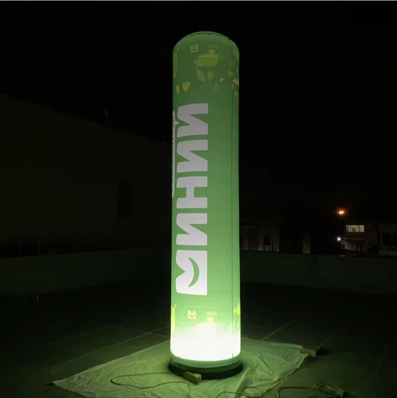 Pilar Inflável LED Publicitário Coluna Inflável Tubo Inflável para Decoração de Festas e Clubes