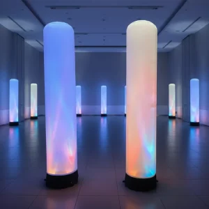 Advertising LED RGB Colorful Inflatable Pillar Column Tube for Commercial Wedding Party Club Decoration