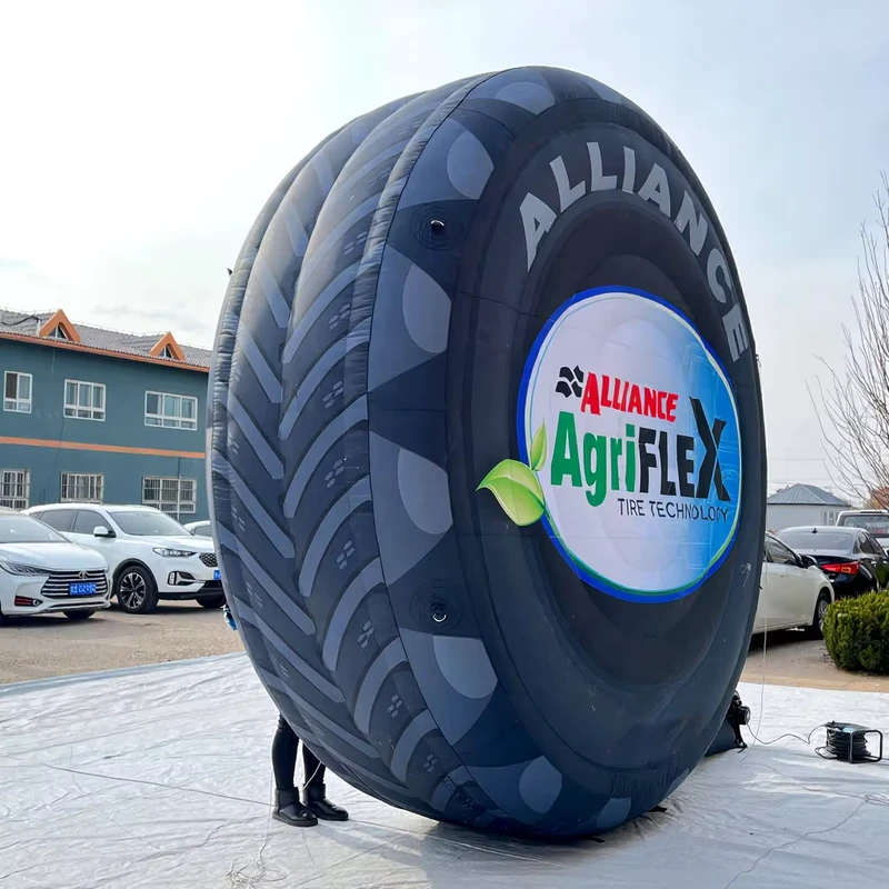 Mô hình lốp khổng lồ ngoài trời Aero, bản sao tùy chỉnh bền, trang trí lốp bơm hơi quảng cáo