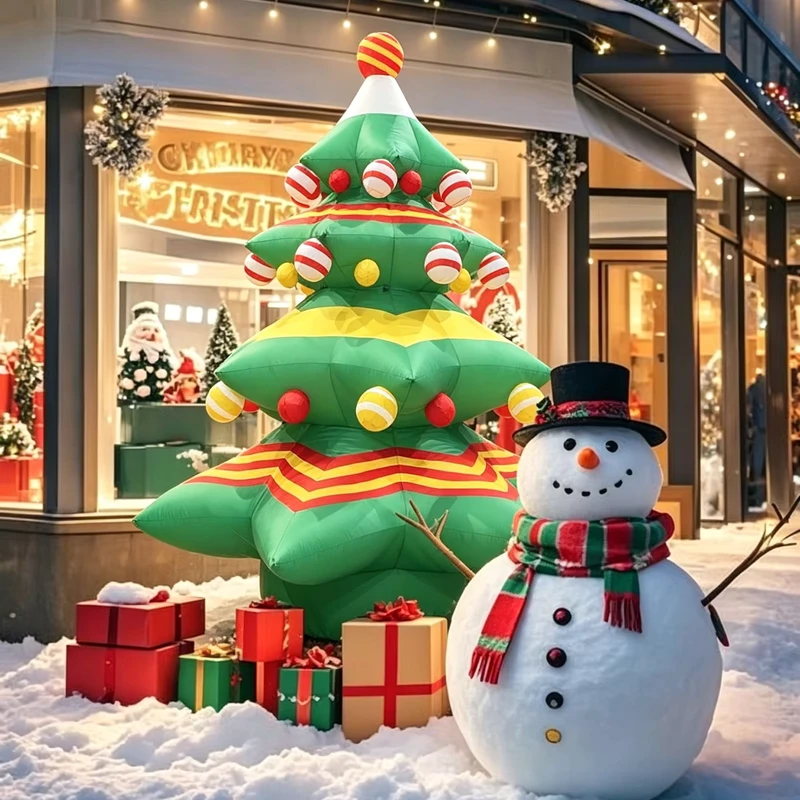 Arbre de Noël Gonflable Personnalisé Aero pour Décoration de Fête, Résistant