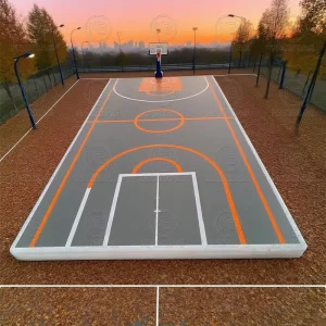 Air Court Inflatable Sport Court Airtrack Attractions Outdoor Basketball Pickleball Court Floor Mat Air Structure