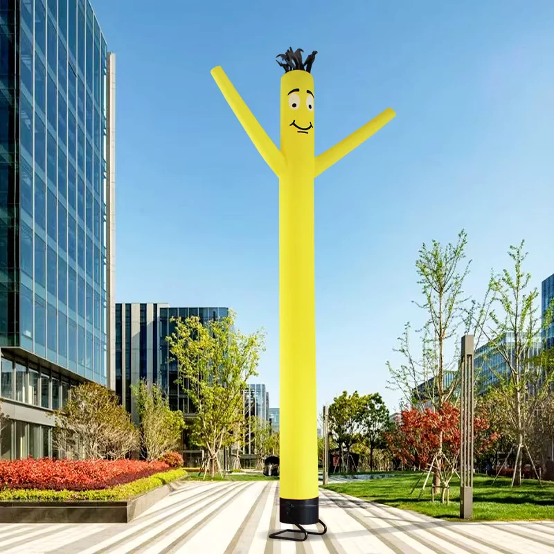 Modelo Inflável de Dançarino de Pernas Únicas de Cartoon Waving para Eventos de Abertura, Palhaço Publicitário em Vermelho, Azul e Rosa, Impermeável