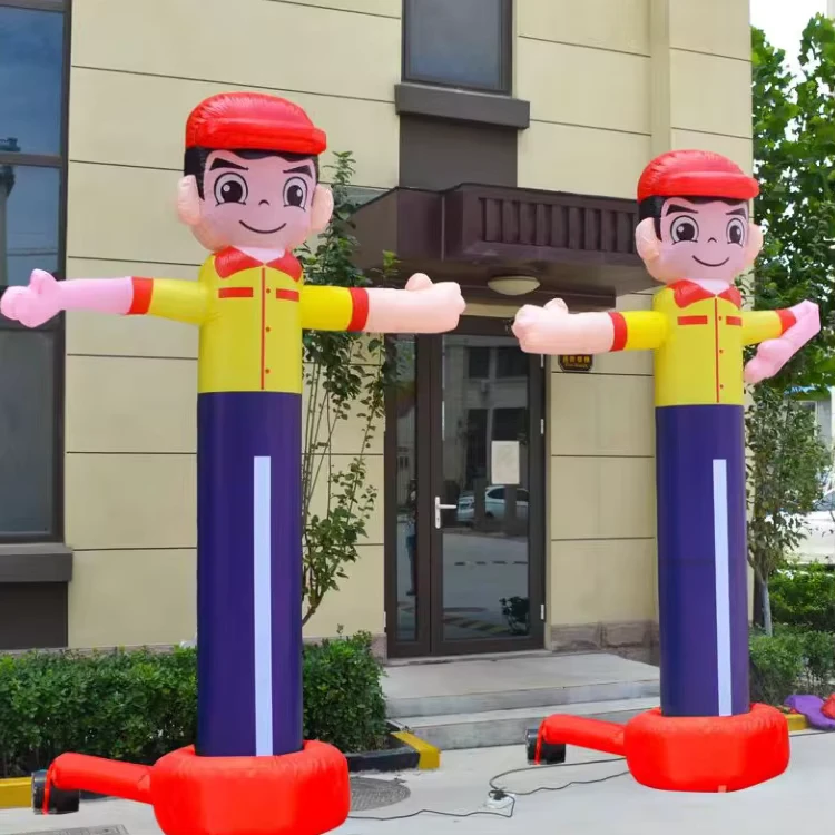 Người Nhảy Bơm Hơi Bằng Vải Dancer Bơm Hơi Wave Man Với Quạt Nhỏ
