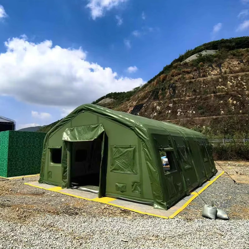 Air Inflatable Four season Tent Customized OEM ODM Outdoor Large Shelter Camouflage Rescue Medical Fire Command Industry Quick