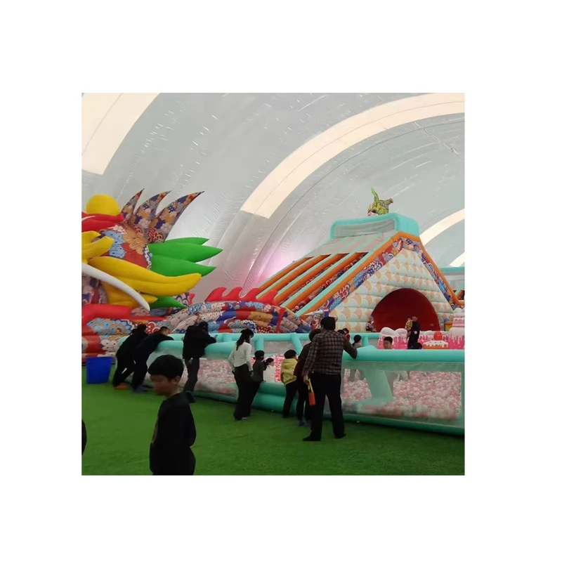 Estrutura de membrana de ar, membrana inflável para parque de diversões, edifício temporário