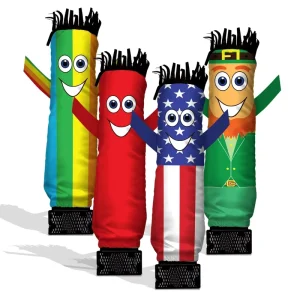 Muñecos de tubo de publicidad inflables de baile de brazos Air Sky Dancer, color personalizado de poliéster con ventilador incorporado