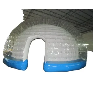 Air Tight Half Clear Outdoor Bubble White Inflatable Tent Outdoor White Inflatable Bubble Camping Tent