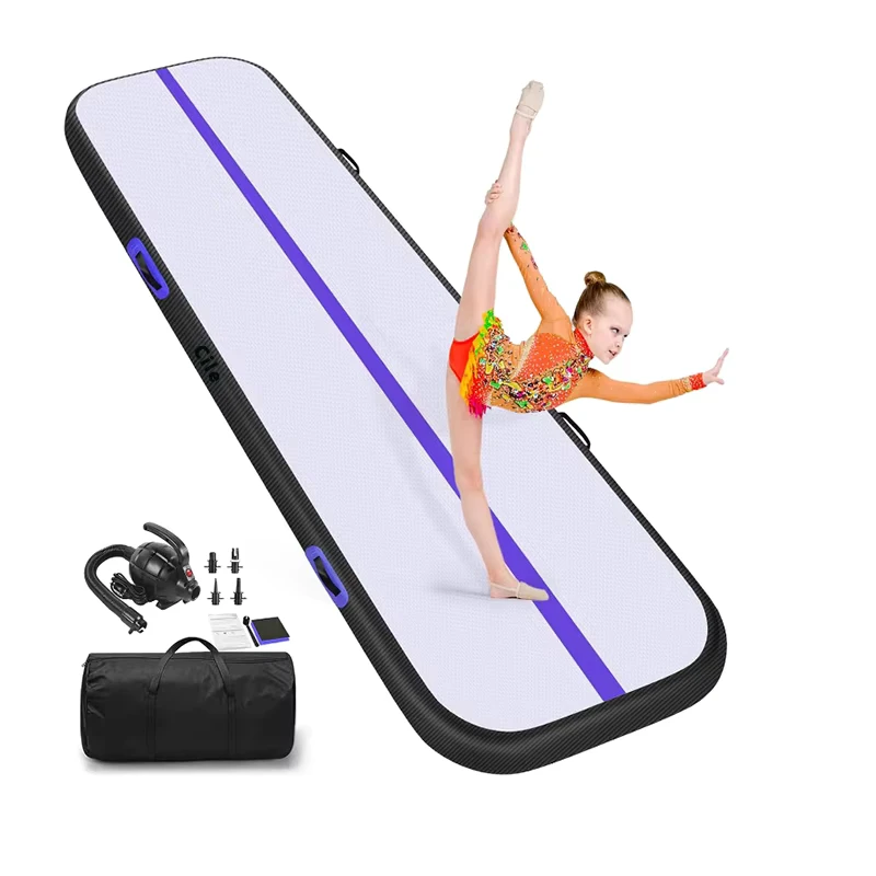 Air Tumbling Track 10ft 13ft 16ft 20ft Inflatable Gymnastics Track Mat 4 6 8 Inch Thick for Gym Training