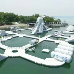 Air tight Water Park Inflatable Floating Aqua Park Obstacle Challenge in Lake Ocean