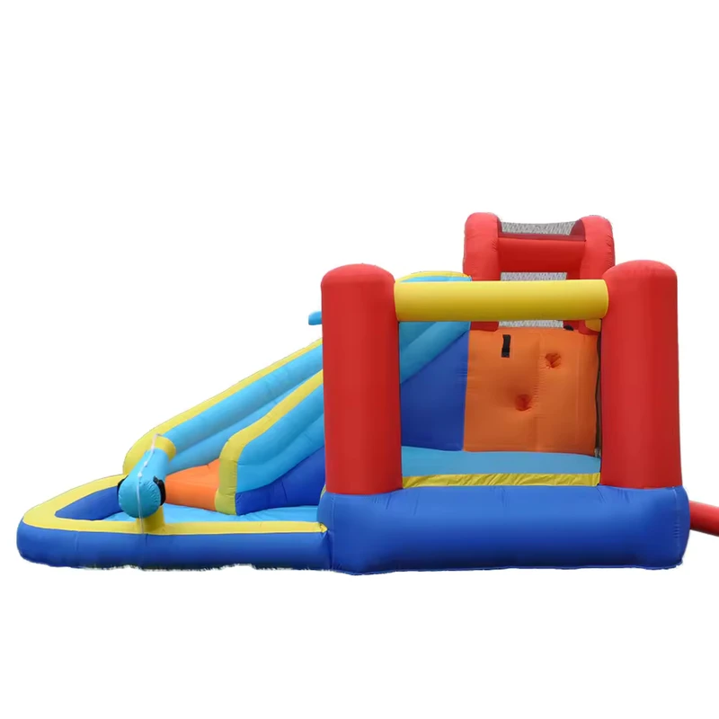 Надувной замок для детей AirMyFun, с горкой, бouncy house, оксфордская ткань, легкая установка, на 2 человека, 90 КГ максимальная нагрузка для активных игр