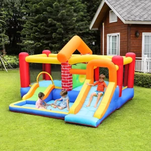 Airmyfun Inflatable Bounce House Slide Bouncy Castle Jumping Castle Multifunctional Toy Kids 420D+840D Oxford