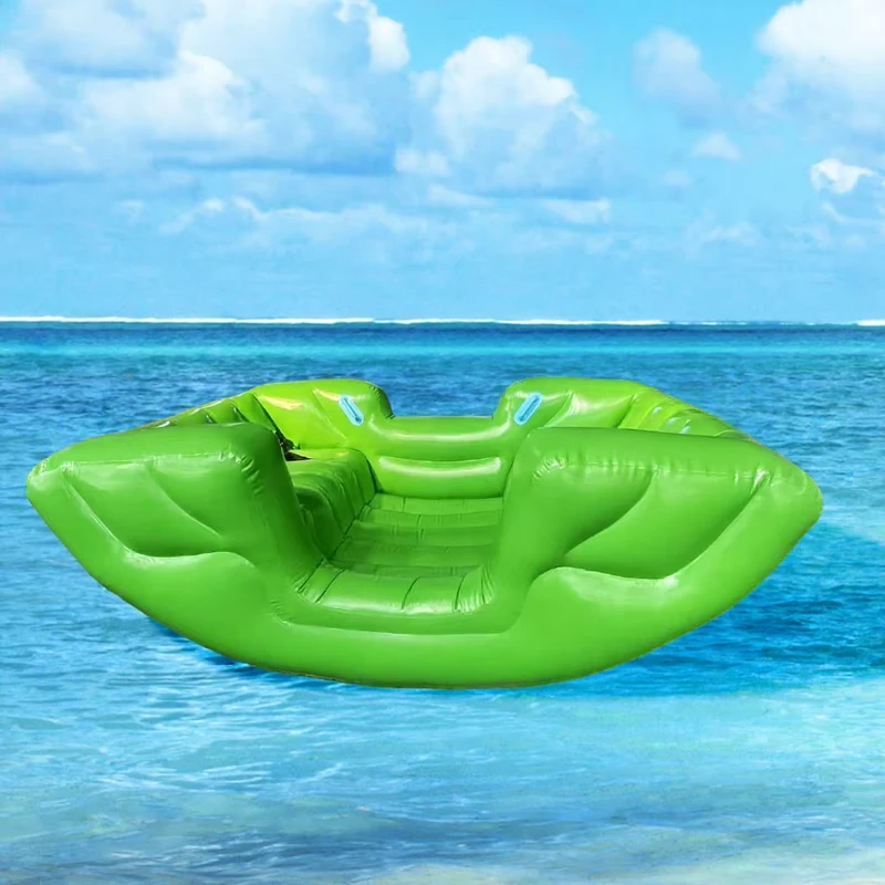 Luchtdichte Ontwerp Opblaasbare 4 Zits PVC Materiaal Piratenschip Viking Air Wip Toys voor Kinderen